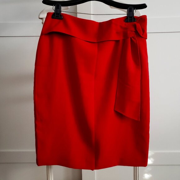 EUC ANN TAYLOR sache red hot lined skirt (8) - Picture 1 of 6